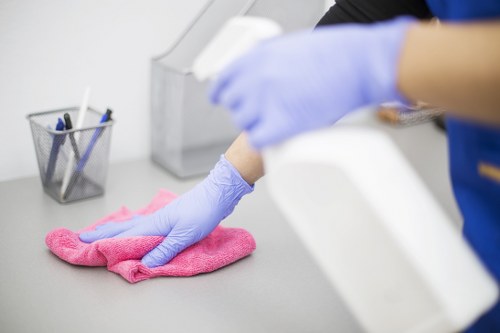 Professional deep cleaning setup for a refreshed living space