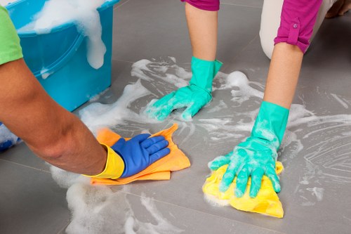 High-traffic areas maintained through consistent regular cleaning