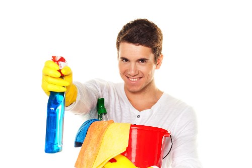 Turnover cleaning checklist for an Airbnb kitchen and living area